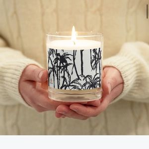 Santcara glass soy wax candle